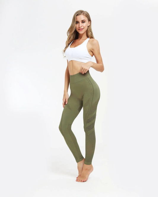 High Waist Moisture-Wicking Yoga Pants for Fitness