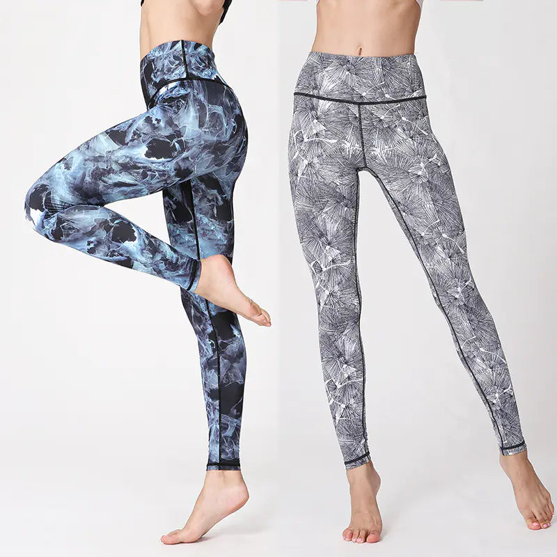 Printed Women's Yoga Pants with Moisture-Wicking Fabric