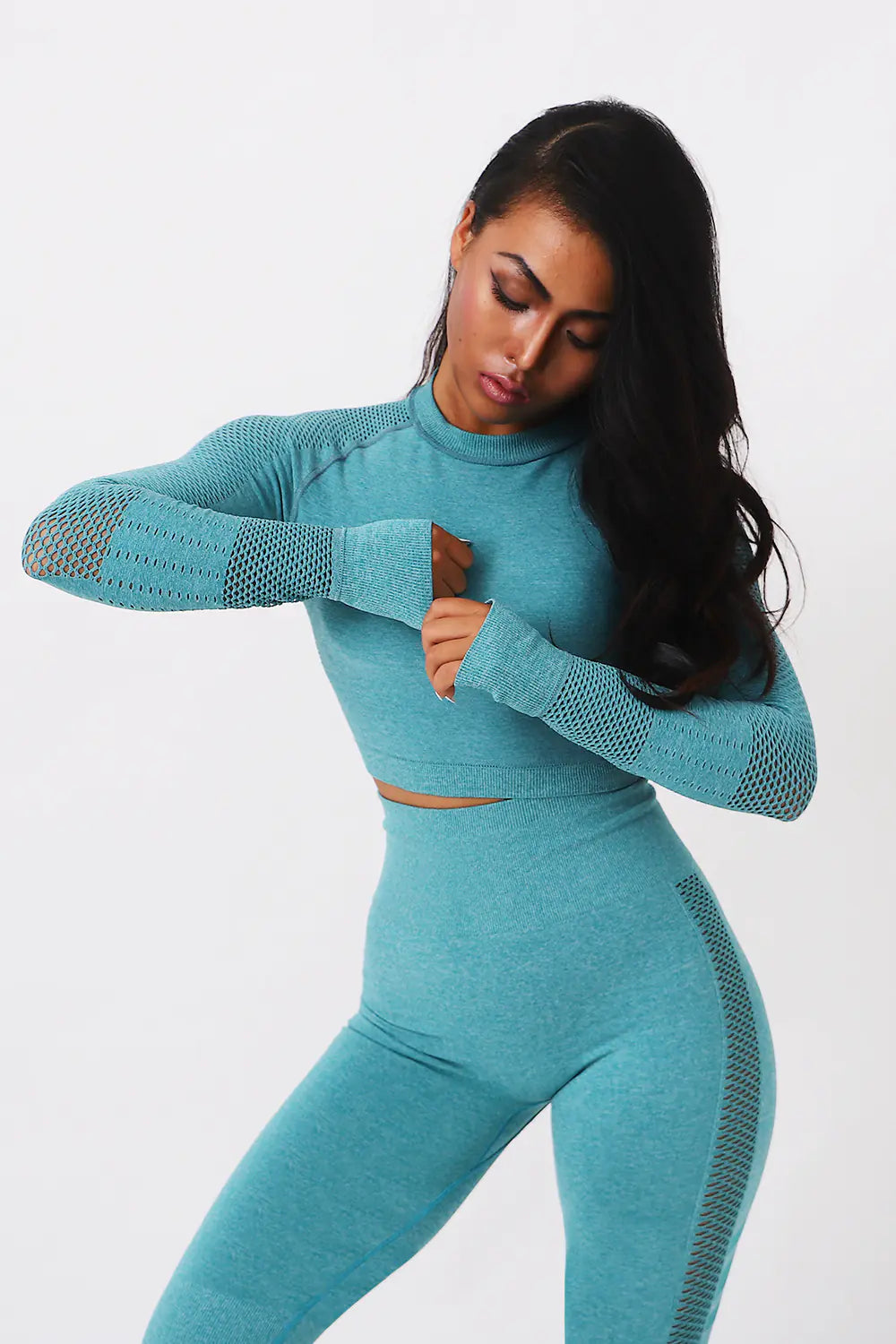 2019 Seamless Moisture-Wicking Yoga Long Sleeve Set