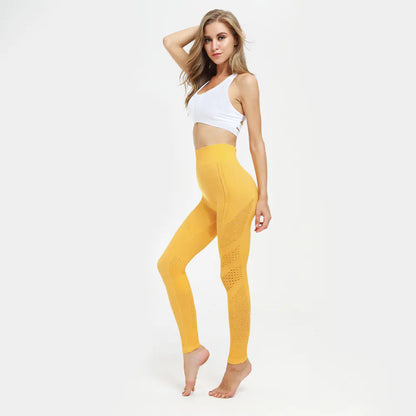 High Waist Moisture-Wicking Yoga Pants for Fitness