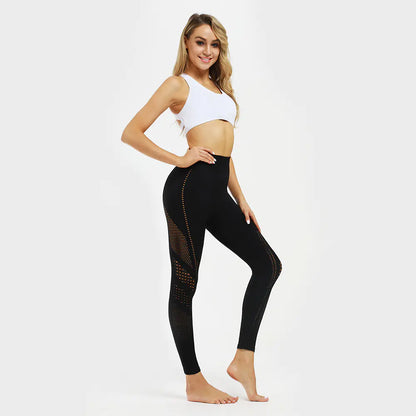 High Waist Moisture-Wicking Yoga Pants for Fitness