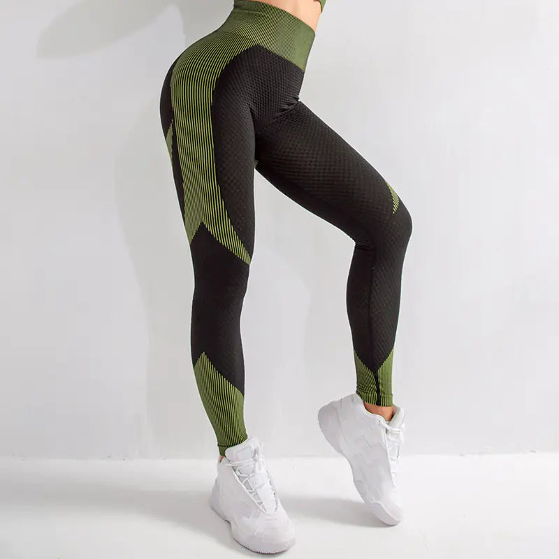 Seamless Hollow Yoga Pants for Women (Moisture-Wicking)
