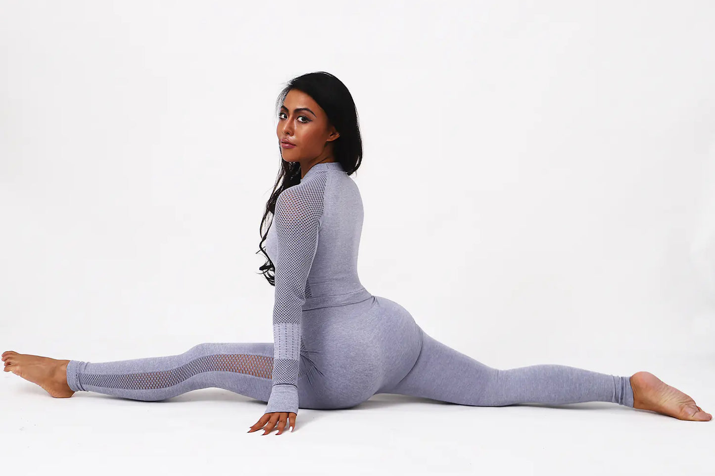 2019 Seamless Moisture-Wicking Yoga Long Sleeve Set