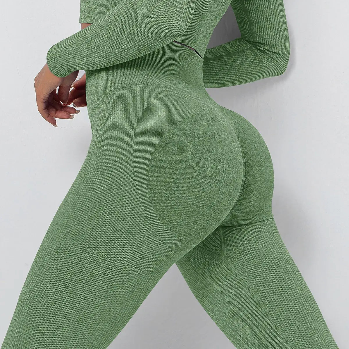 Seamless Knitted Moisture-Wicking Yoga Pants